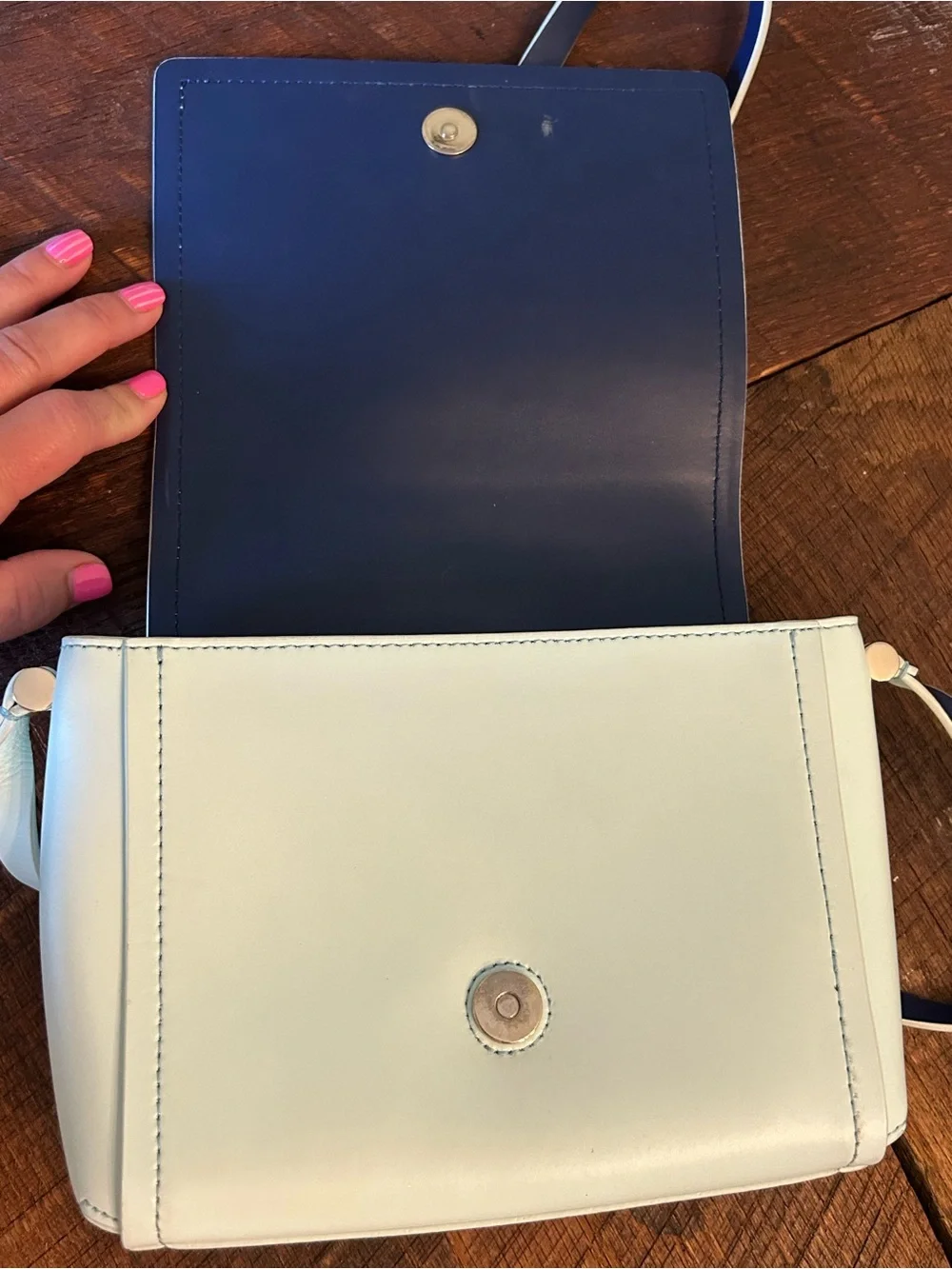 Kate Spade Leather Crossbody with Gold Logo Plate - mint green